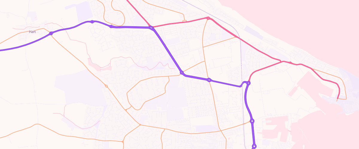Map showing the location of Asda Warren Express Petrol