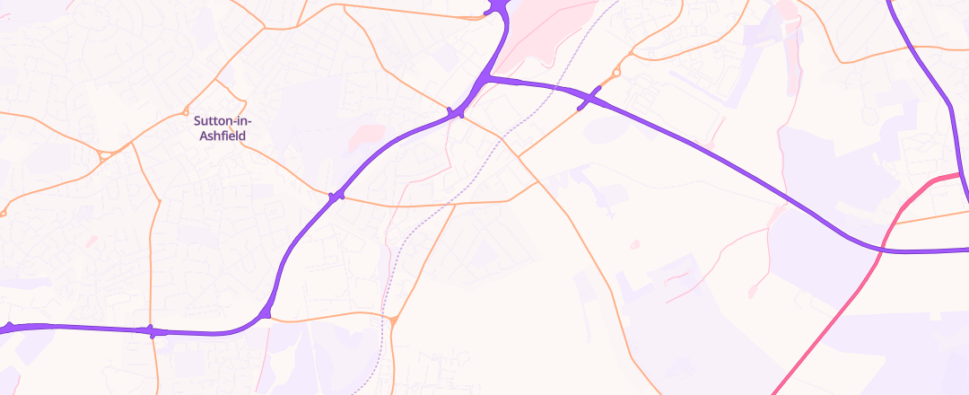 Map showing Kam Servicing, Nottingham