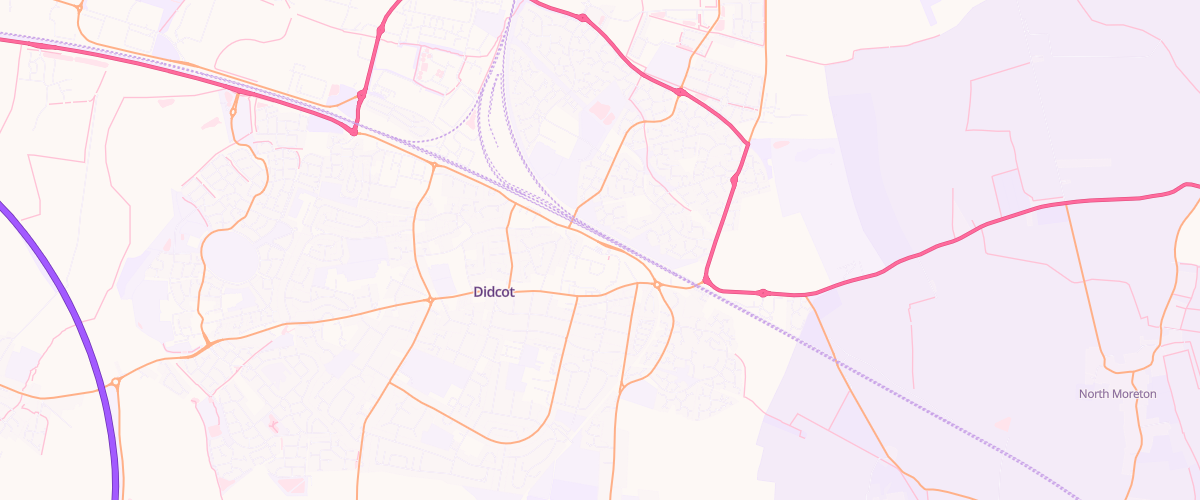 Map showing the location of Sainsburys Didcot