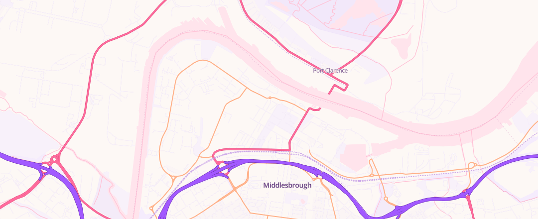 Map showing M & M Garages, Middlesbrough