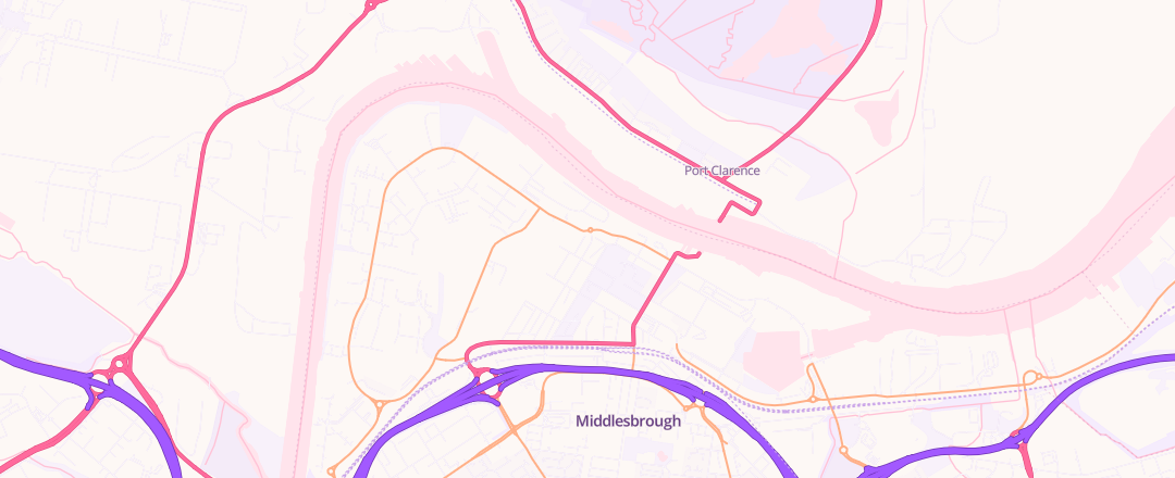 Map showing Innes Street Auto Services, Middlesbrough