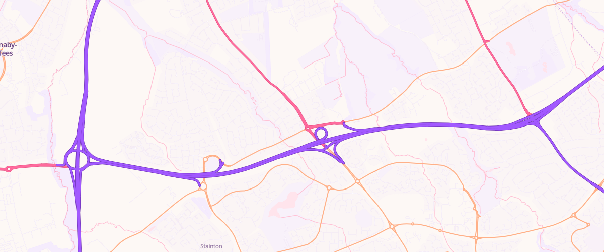 Map showing the location of Acklam Rd Esso Express