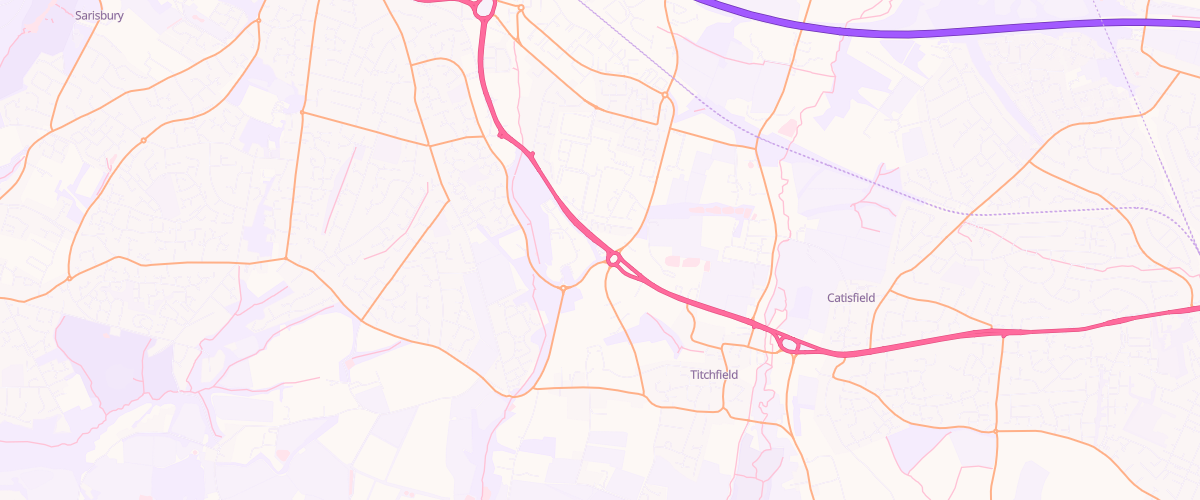 Map showing the location of Shell Little Waitrose Titchfield