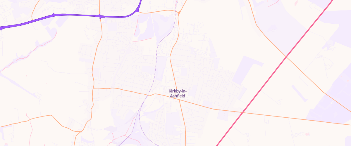 Map showing the location of Kirkby In Ashfield Esso