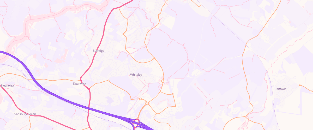Map showing the location of Fareham Whiteley Superstore Petrol
