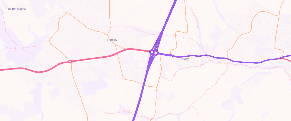 Map showing the location of Mfg Morrisons Rotherham Bramley