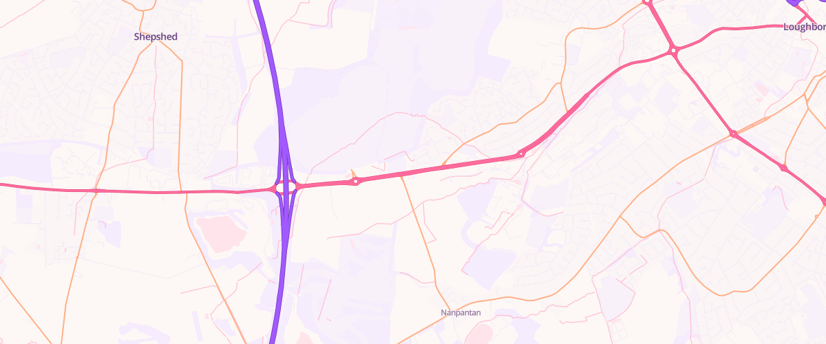 Map showing the location of Mfg Charnwood
