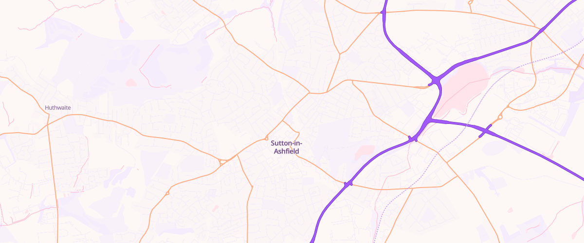Map showing the location of Asda Sutton In Ashfield