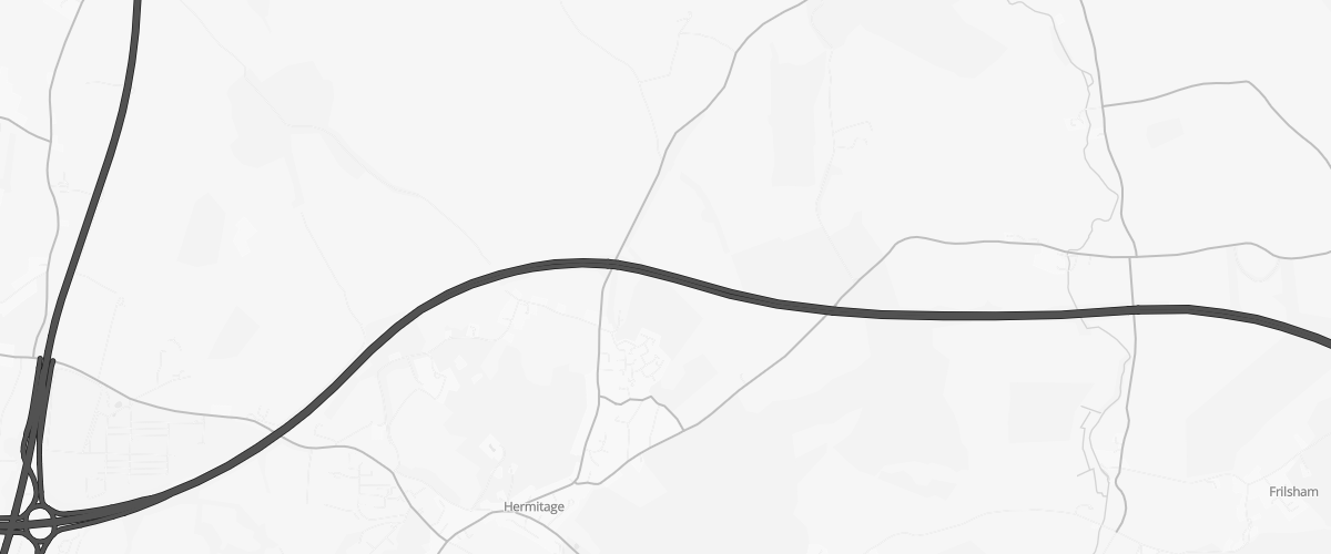 Map showing the location of Chieveley Service Area
