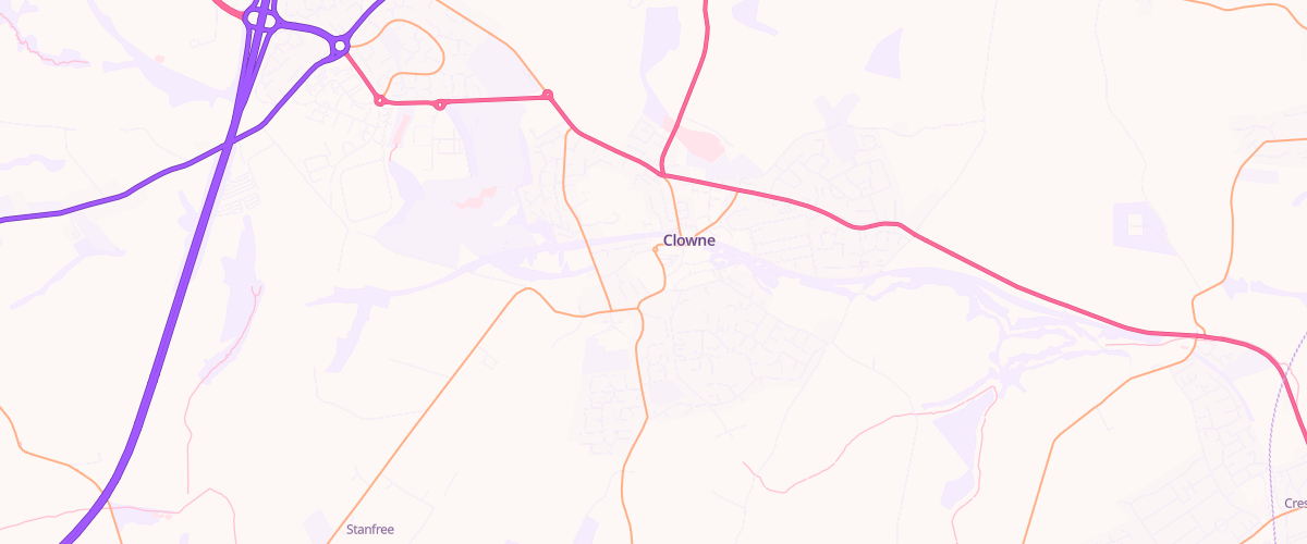 Map showing the location of Chesterfield Clowne Superstore Petrol