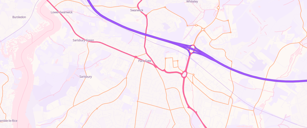 Map showing the location of Park Gate Sf Connect