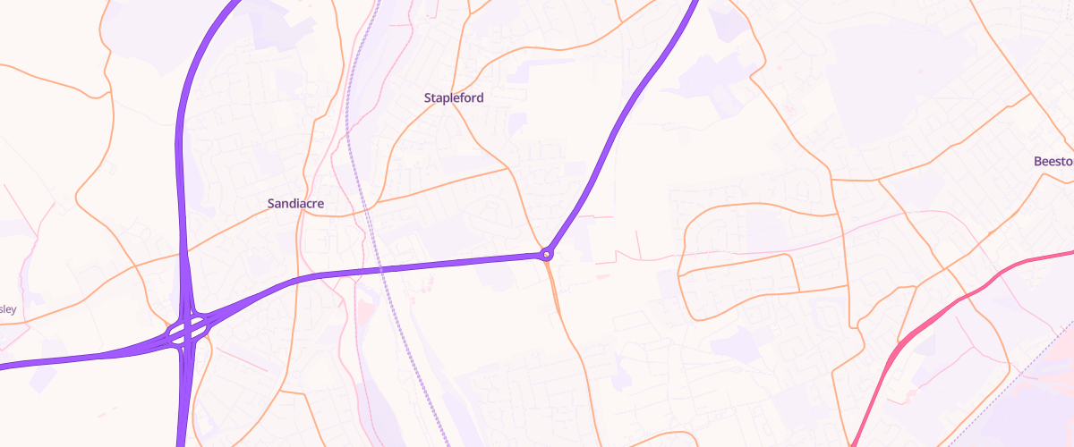 Map showing the location of Rontec Toton Lane