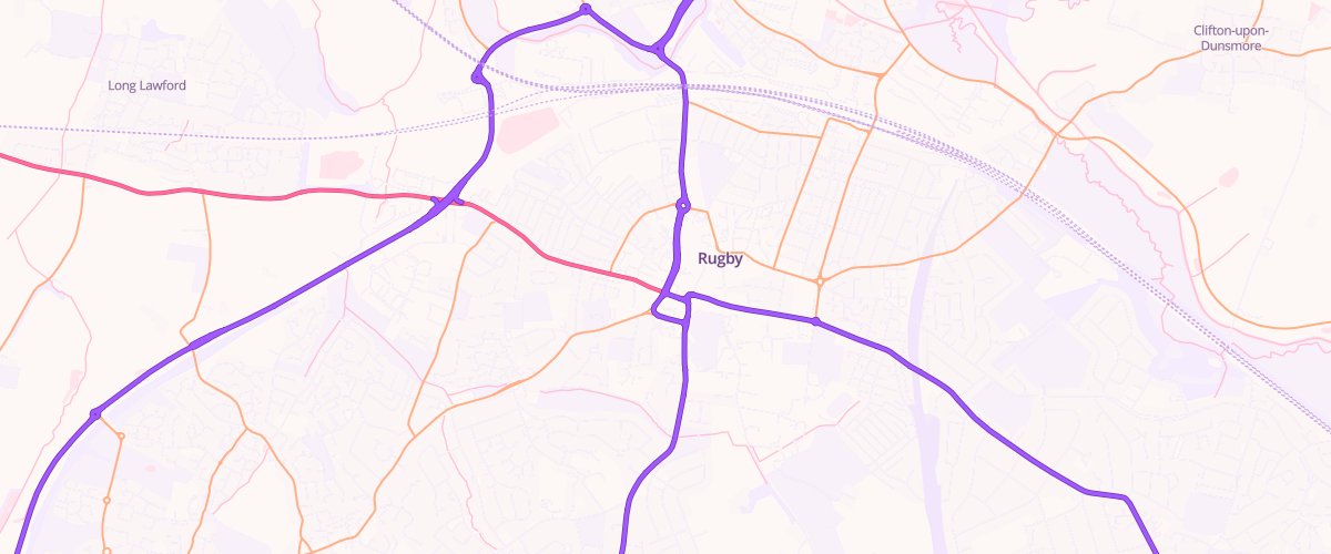 Map showing the location of Asda Rugby Superstore (grocery