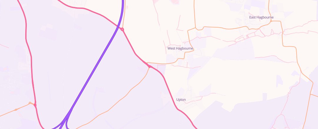 Map showing Scotlands Ash Garage, Didcot