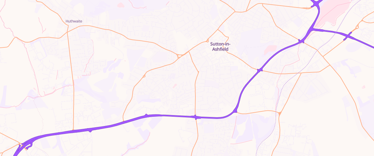 Map showing the location of Our Coop Huthwaite Road