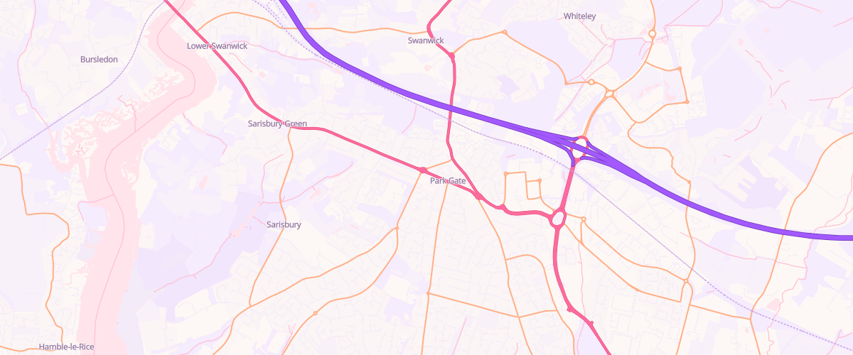 Map showing the location of Asda Locksheath Express Petrol