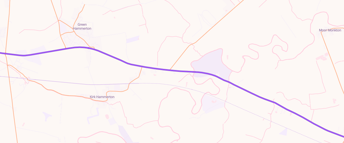 Map showing the location of Asda Kirk Hammerton Express