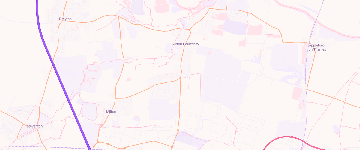 Map showing the location of Sutton Courtenay