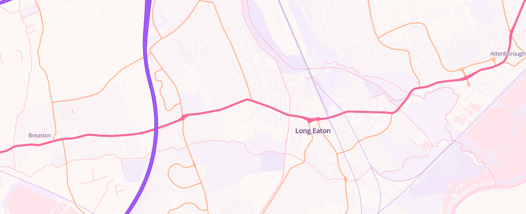 Map showing Kam Servicing, Nottingham
