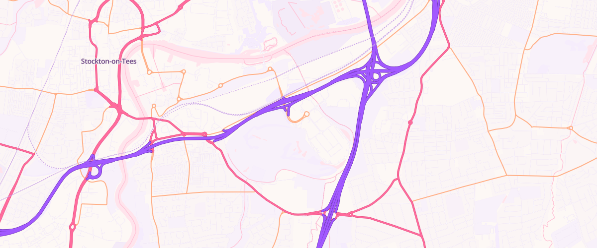 Map showing the location of Mfg Morrisons Stockton