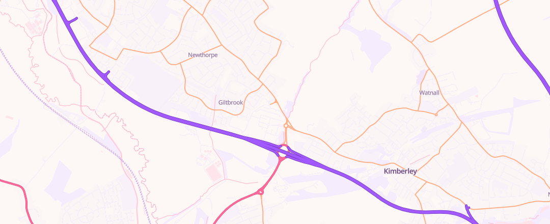 Map showing Eden Tyre Sales Limited, Nottingham