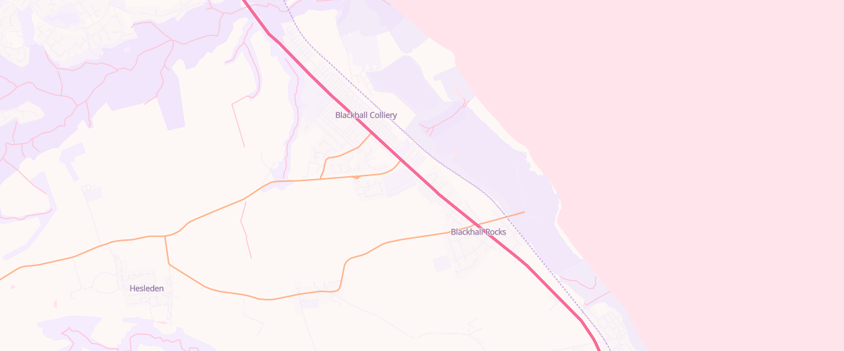 Map showing the location of Rontec Coast Road