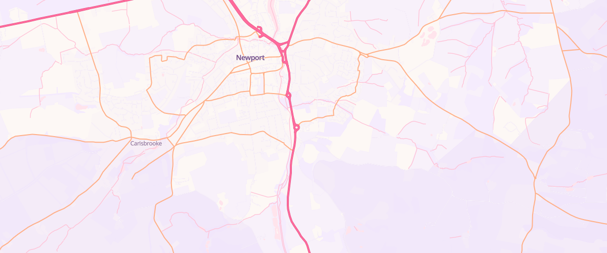 Map showing the location of Asda Newport Isle Of