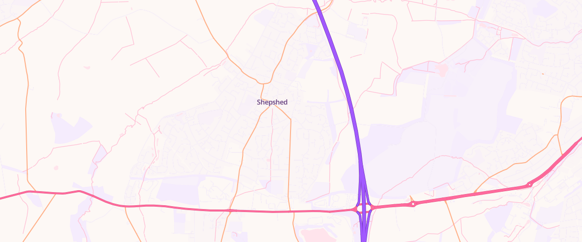 Map showing the location of Mfg Shepshed