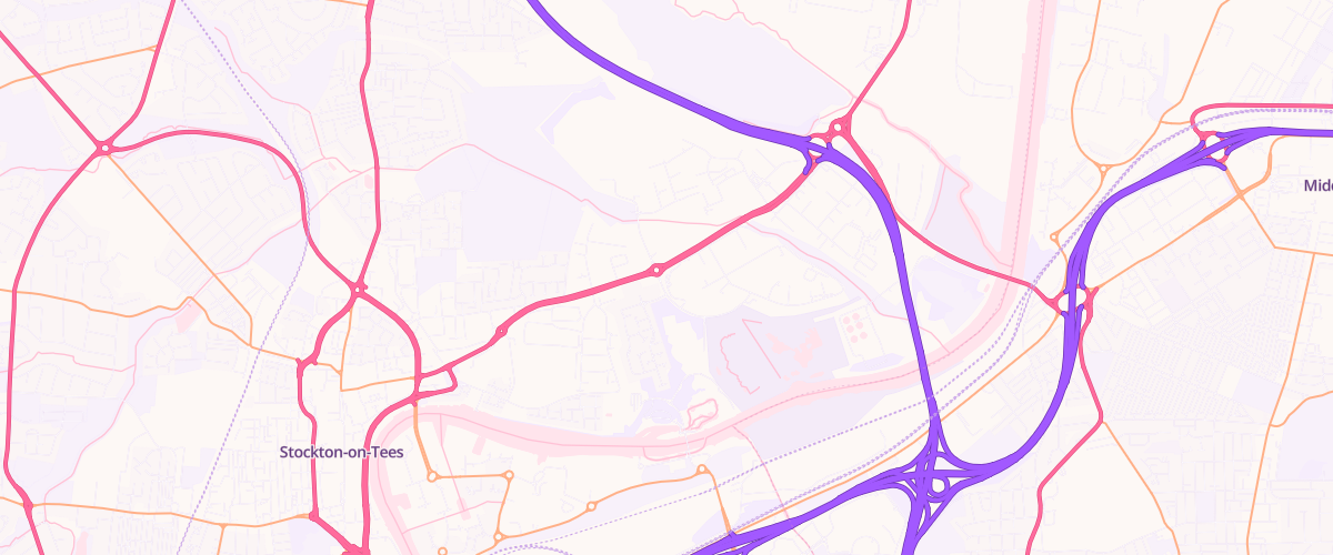 Map showing the location of Asda Stockton Supercentre