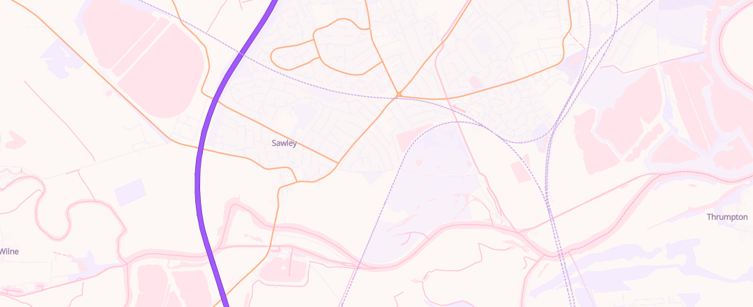Map showing Kam Servicing Sawley, Nottingham