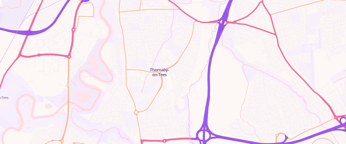 Map showing the location of Asda Thornaby Superstore