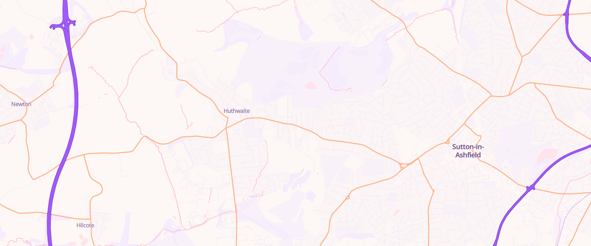 Map showing the location of Gulf Sutton Service Station