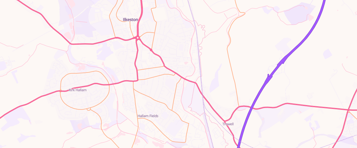 Map showing the location of Asda Ilkeston Nottingham Road