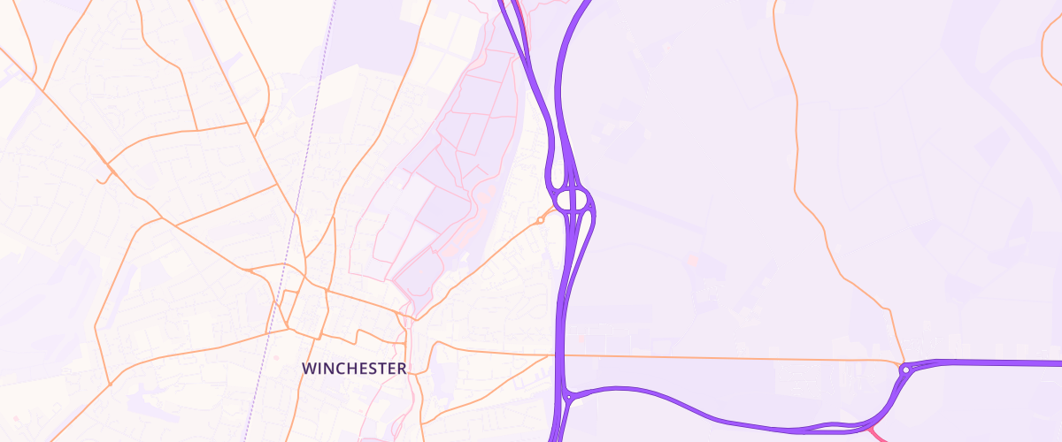 Map showing the location of Shell Winnall