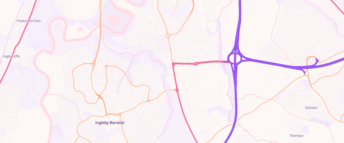 Map showing the location of Shell Co-Op Thornaby Wood