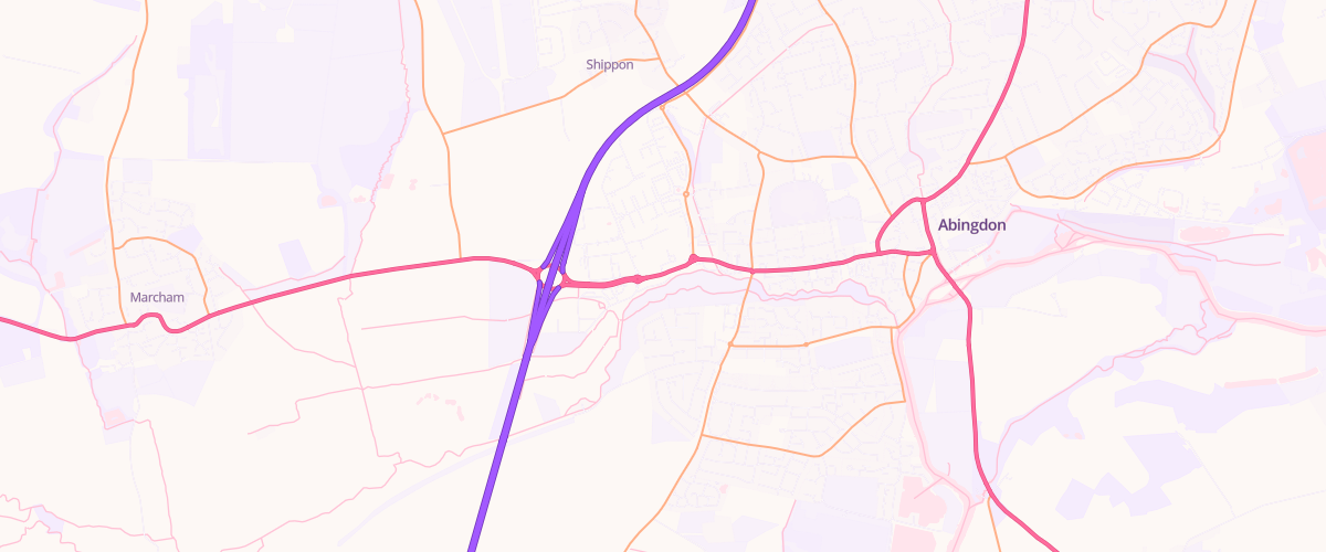 Map showing the location of Asda Marcham Road Express