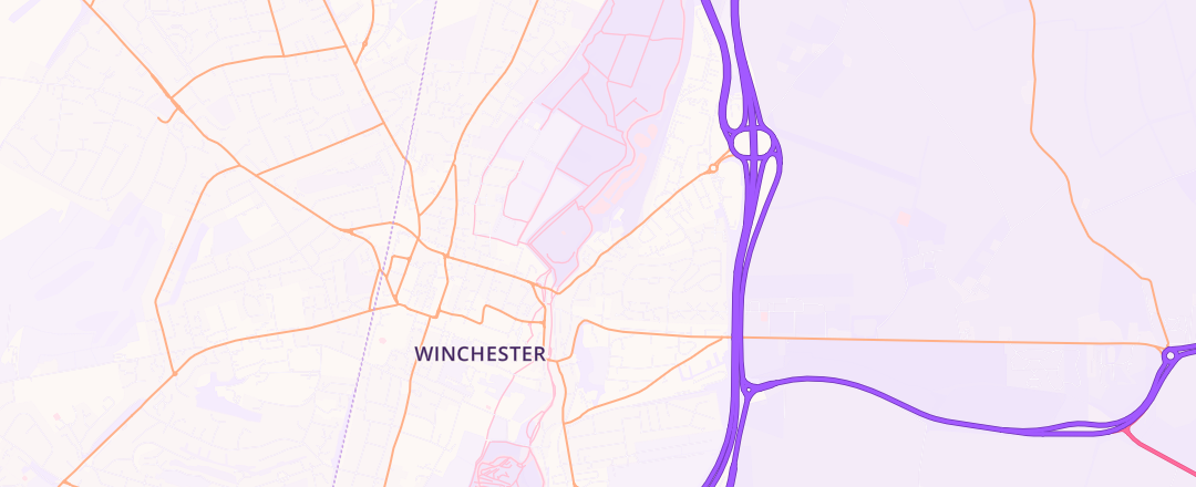 Map showing Halfords Autocentre, Winchester