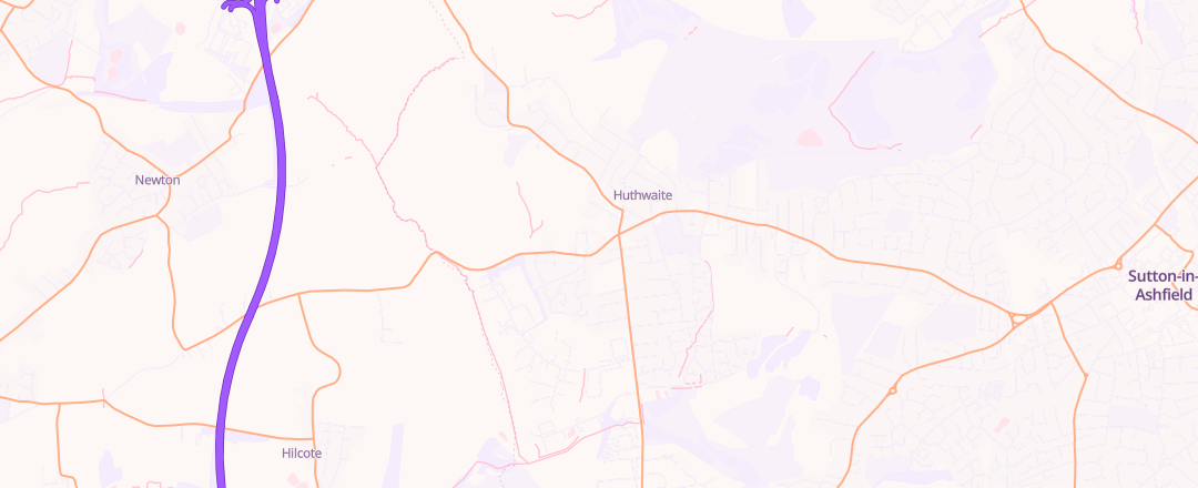Map showing Hill Top Mot Centre Ltd, Nottinghamshire