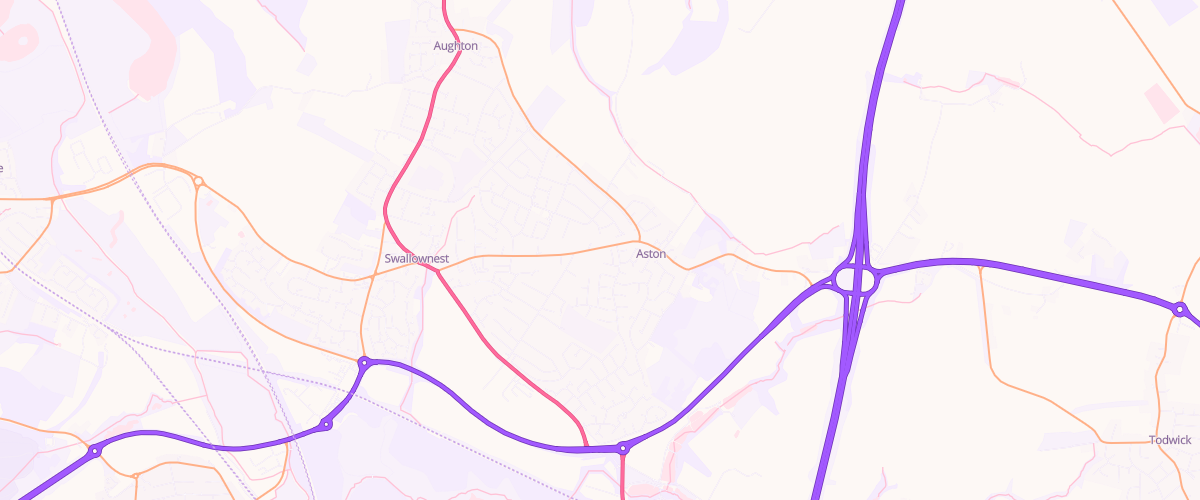 Map showing the location of Asda Aston Express Petrol