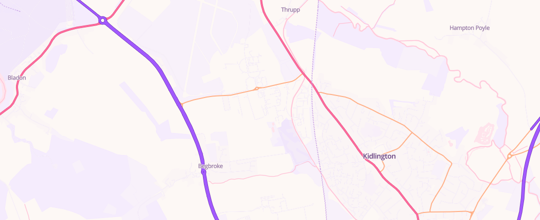 Map showing Johnsons Honda, Kidlington