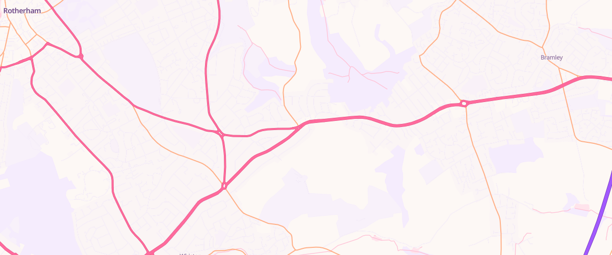 Map showing the location of Rotherham Bawtry Rd Esso
