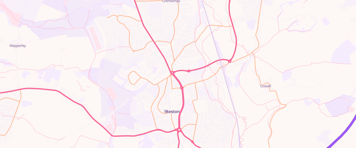 Map showing the location of Ilkeston Chalons Way Extra