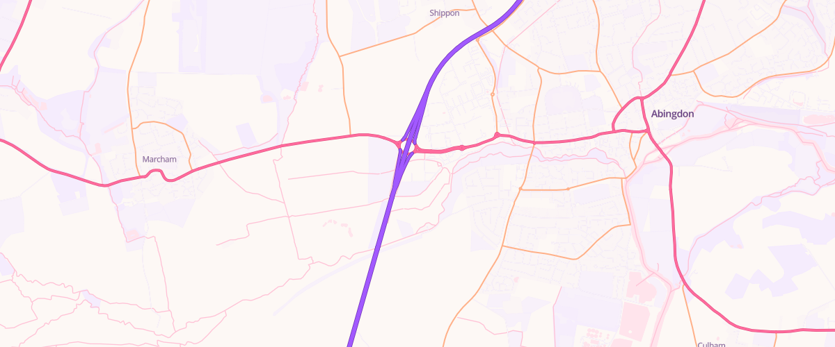 Map showing the location of Abingdon Extra Petrol Filling