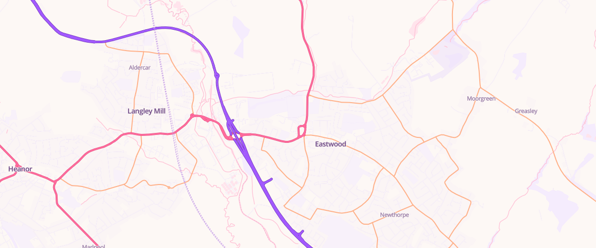 Map showing the location of Mfg Morrisons Eastwood