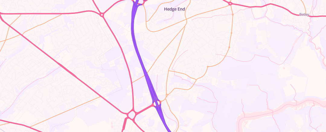 Map showing Sundays Hill Mot Centre, Southampton