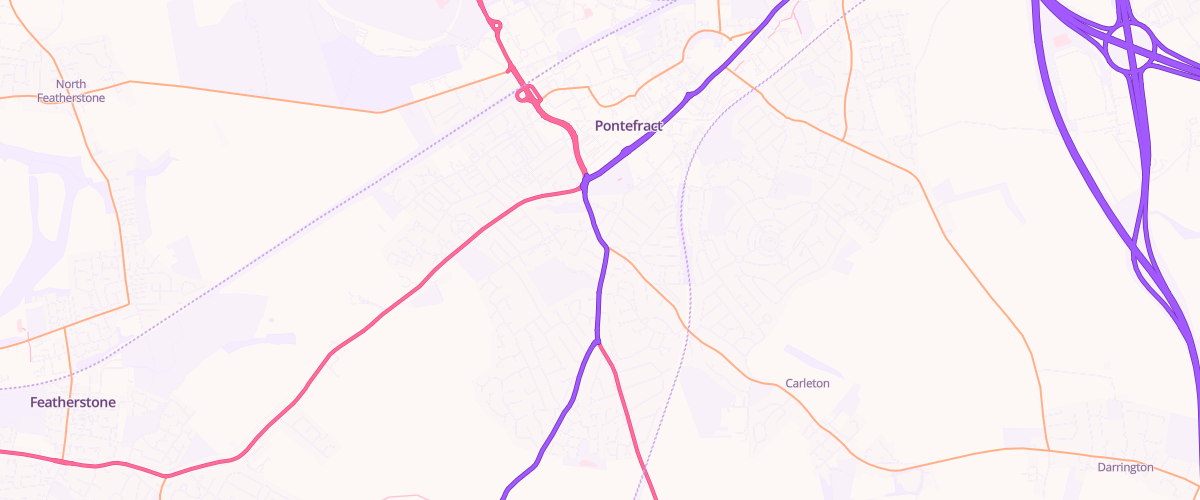 Map showing the location of Rontec Pontefract