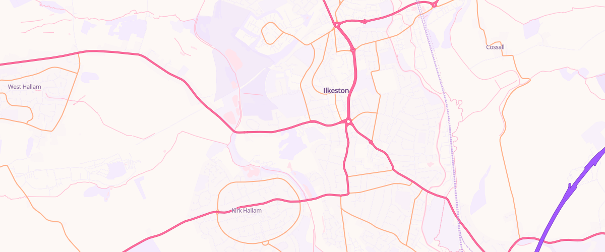 Map showing the location of Eg Ilkeston Pfs