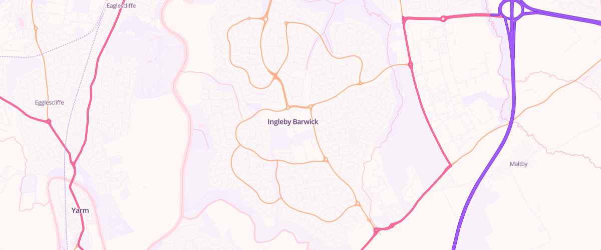 Map showing the location of Ingleby Barwick Superstore Petrol