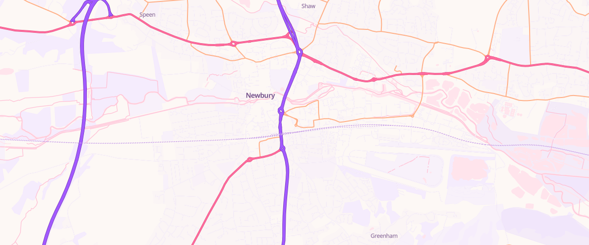 Map showing the location of Sainsburys Newbury