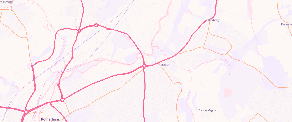 Map showing the location of Asda Rotherham Superstore